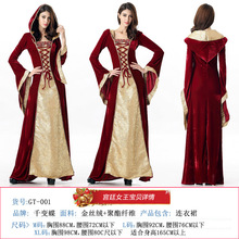万圣节cos欧洲复古宫廷服装公主演出服吸血鬼女王巫后服装