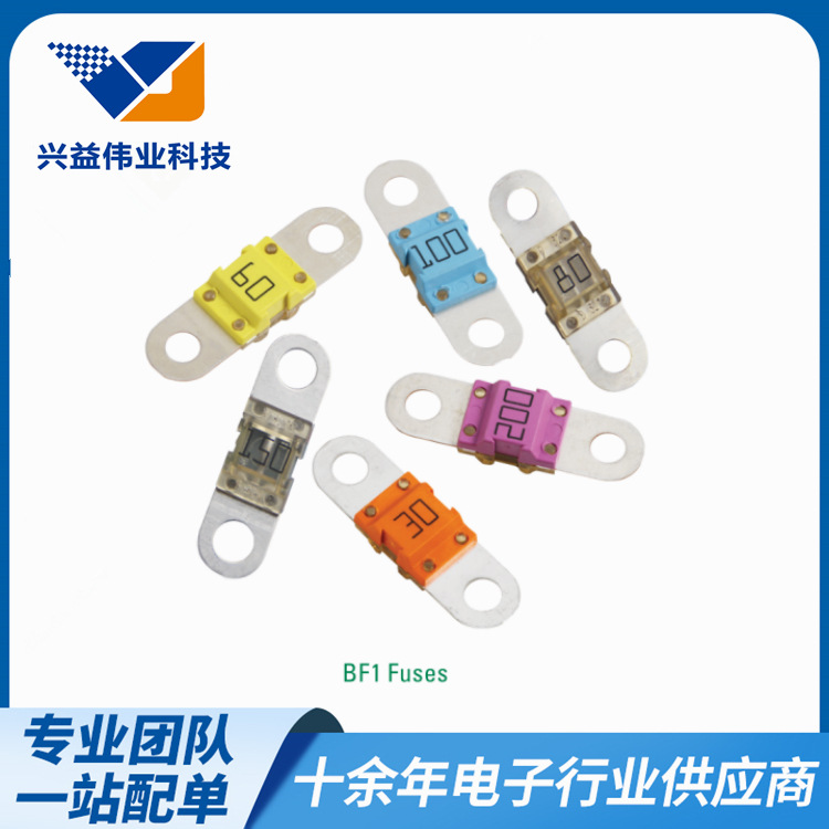 32V 60A螺栓式汽车保险丝 慢速延时熔断BF1小号平板153.7010.5602