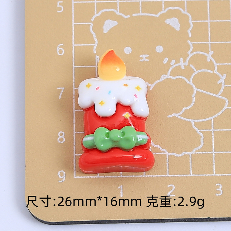 可爱圣诞节雪人卡通手工diy饰品配件发夹材料包奶油胶树脂小配件|undefined