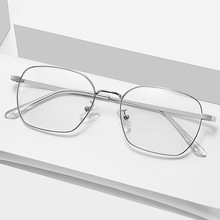 2023韓系新款不規則金屬框平光鏡男超輕文藝近視眼鏡架女士眼鏡框