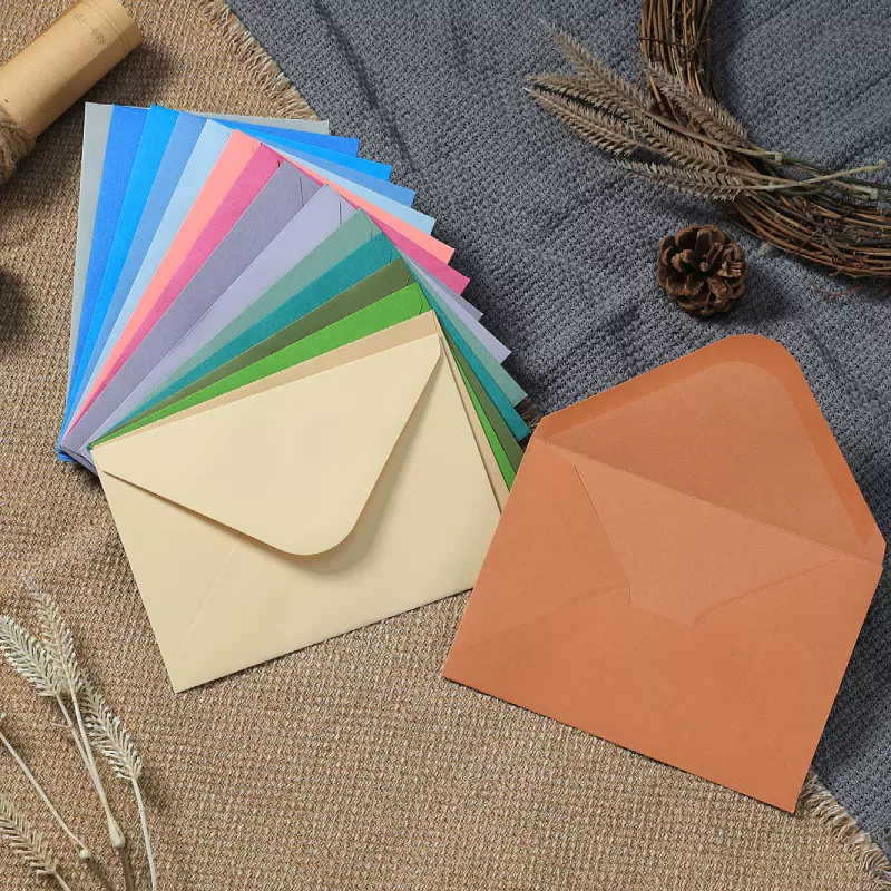 跨境热卖A6西式彩色空白信封婚礼派对请柬邀请函欧式信封现货批发