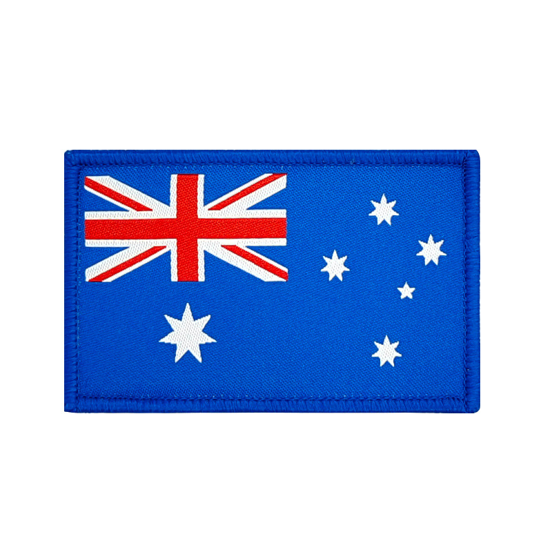 Bandera tejida Velcro sello bandera parche ropa mochila accesorios pegatinas de tela en stock suministro