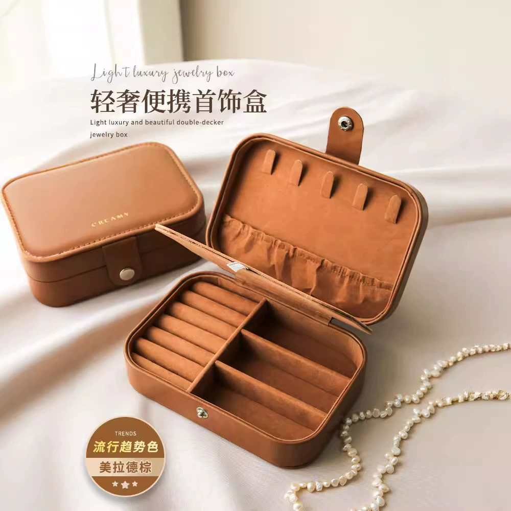 Ретро портативная коробка ювелирных изделий высокого класса изысканная маленькая сумка для ручной работы Туристические серьги серьги золотые маленькие коробки для хранения