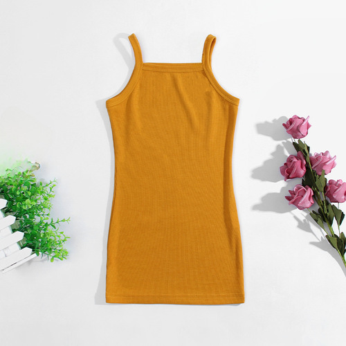 Children's skirt cross-border exclusive clothing for European and American girls, fashionable tight skirt with spaghetti straps, one-piece drop shipping.