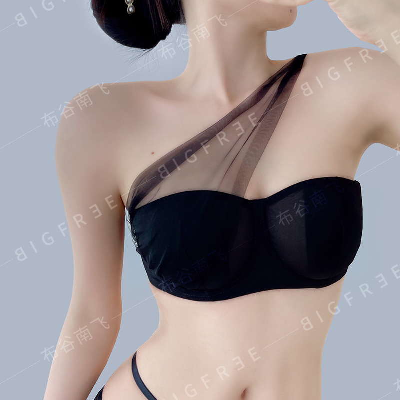 Designer Style! Strapless Intimates Tube Top Women's Summer Thin Large Breasts Showing Small Non-slip Push-up Bra Anti-sagging