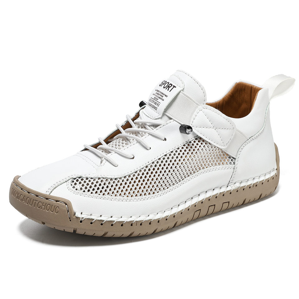 Giày thể thao lưới thoáng khí unisex form rộng phong cách năng động — 9889 màu kaki, 9889 màu trắng, 9889 màu xám, 9889 xanh da trời