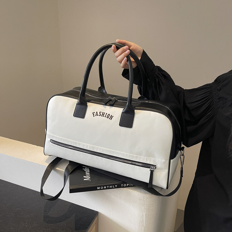 Nuevo paquete de viaje de textura PU, gran capacidad de separación seca y húmeda, bolsa deportiva, bolso de moda de color contraste, bolso de mochila