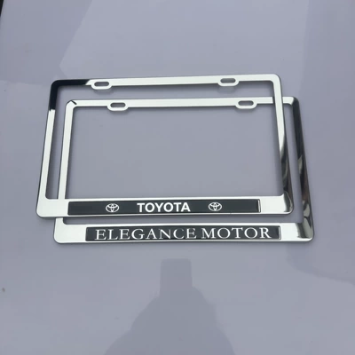 and silver, anti-fall stainless steel – License plate holder/license plate holder
