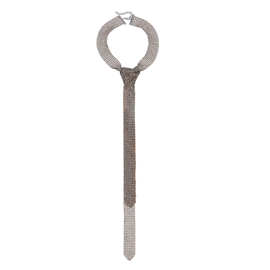 欧美跨境商务长款打结流苏领带时尚多层Y形设计感链条水钻项链女