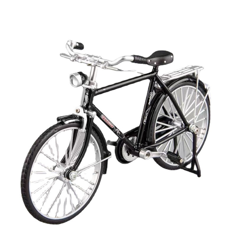 Simulación 28 barras de bicicleta antigua modelo de bicicleta de aleación de juguete de bicicleta retro de los años 80 pequeños adornos