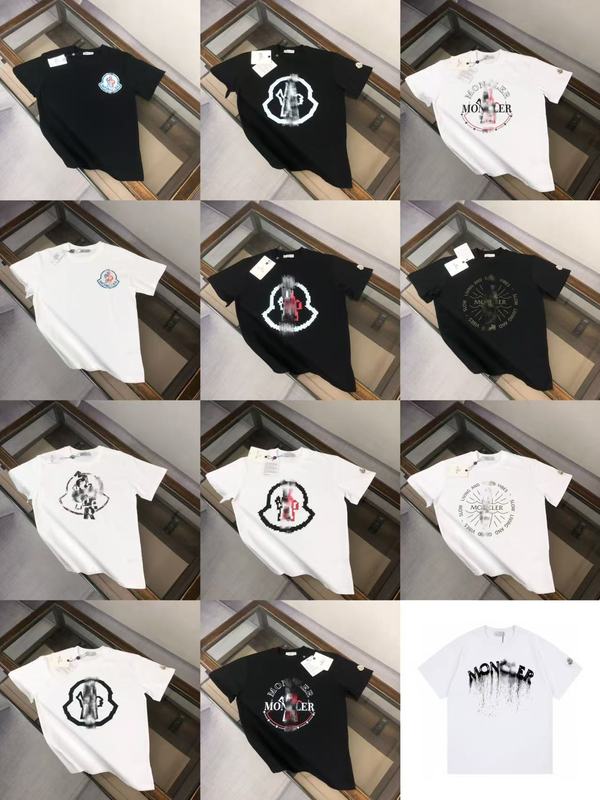 新型ヒップホップフロップモン蒙満印cler口マジックテープ半袖男女同一タイプtシャツカップル服|undefined