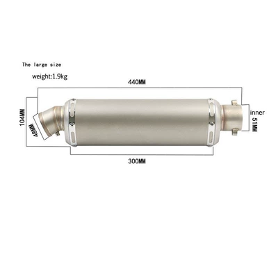 Exhaust pipe — Motorcycle Ninja Z250 Bj300