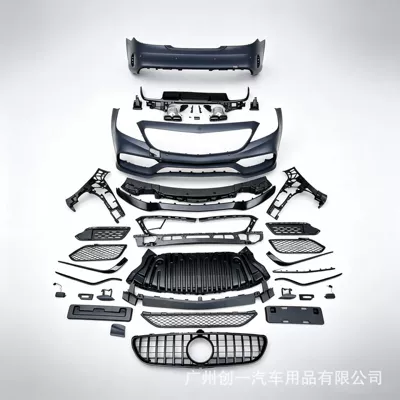 hood, fenders, and body kit, Big Surrounded - w218-late-model-63-front-and-rear-bumper-assembly