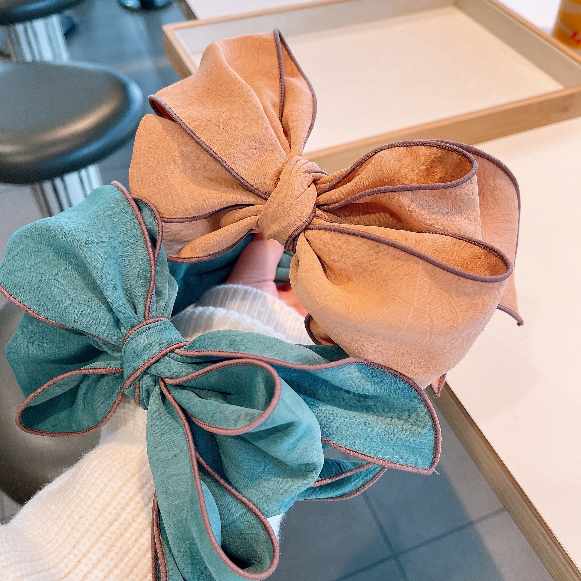 Bow Knot Pattern Women'S Gender Braid Design Simple Style Style Women's Simple Style Bow Knot Cloth Braid Hair Band