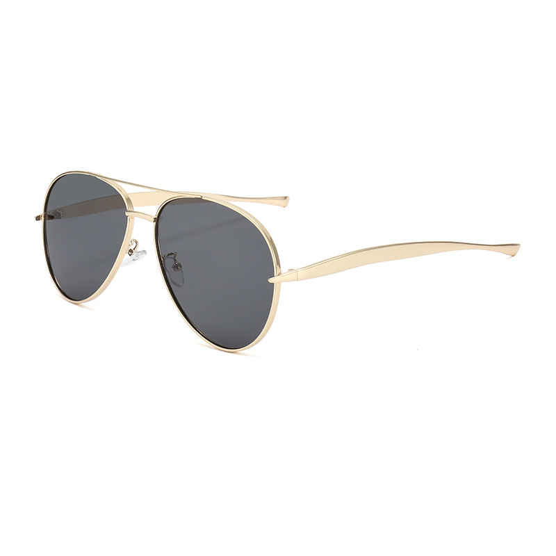 Metálico de doble haz piloto gafas de sol personalidad transfronteriza conducción gafas de sol conductor anti-UV gafas de sol