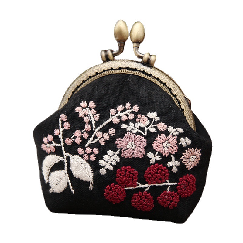 Jinhao tela de bolsillo Bolsa de Oro hecho a mano material de bricolaje bolsa de almacenamiento de flores de tela artesanía cartera