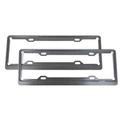 Other Automotive Exterior Supplies: Frame Car Number License Plate Frame - 09-thickness-small-hole-carbon-pattern-blue-brand