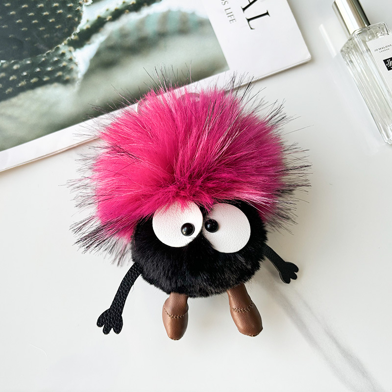 Cute lana bola de carbón coche llavero colgante red en elfadas bolsas de peluche bolsas colgantes regalo