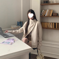 法式气质高级感鹿皮绒外套女春秋季爆款宽松百搭休闲机车夹克上衣