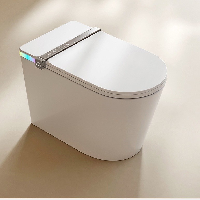 Smart Toilet Integrated Siphon Automatic Flip-Top Household Toilet with Built-In Foam Shield Aromatherapy Without Water Pressure Limit