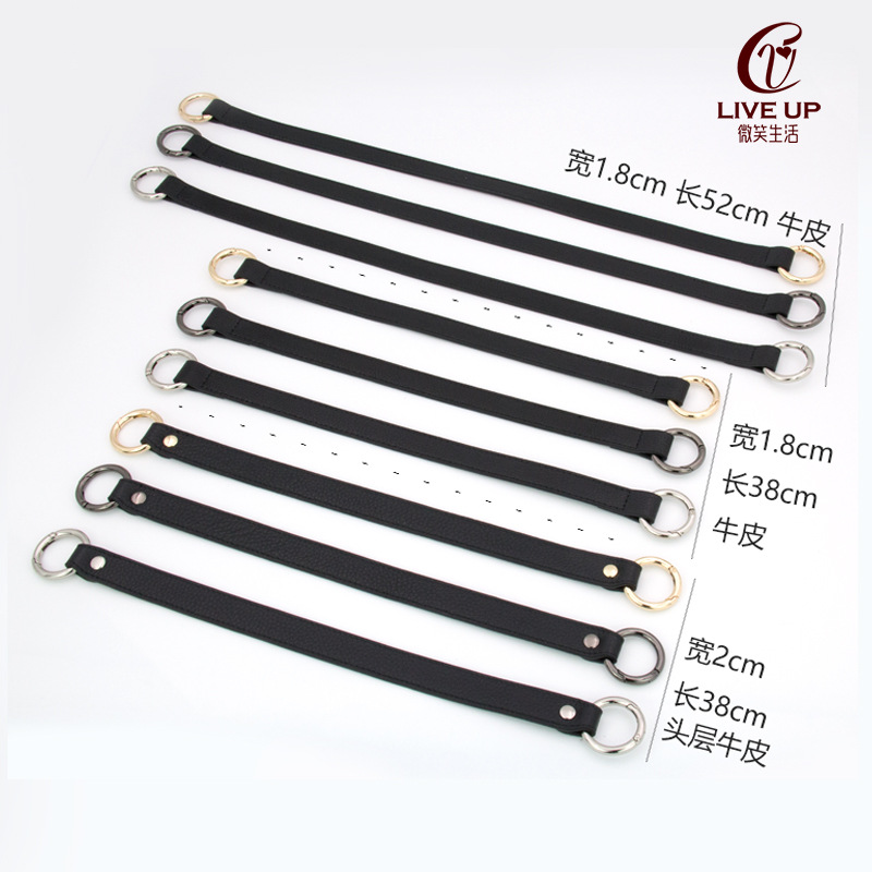 1 # correa de Bolso Negro hombres y mujeres bolsa Correa accesorios mango correa de mano correa de bolsa corta