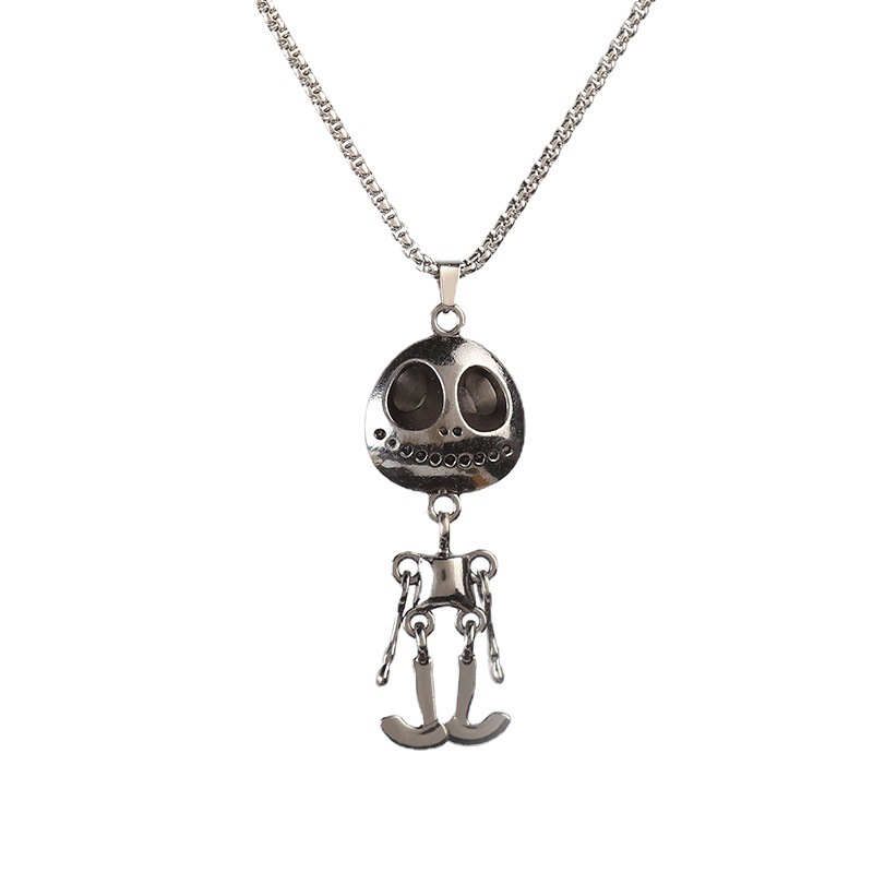 Fashionable Hip-hop Street Internet Celebrity Pendant Sweater Chain, New Alien Ghost Skull Necklace Trend_voghion.com