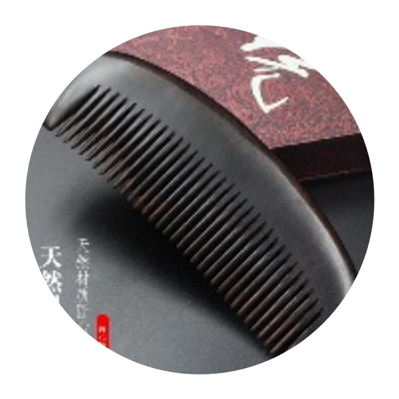 紫檀大月木櫛 黒檀全木手作り 無塗装・無ワックス無垢材 16cm ロングギフト櫛|undefined