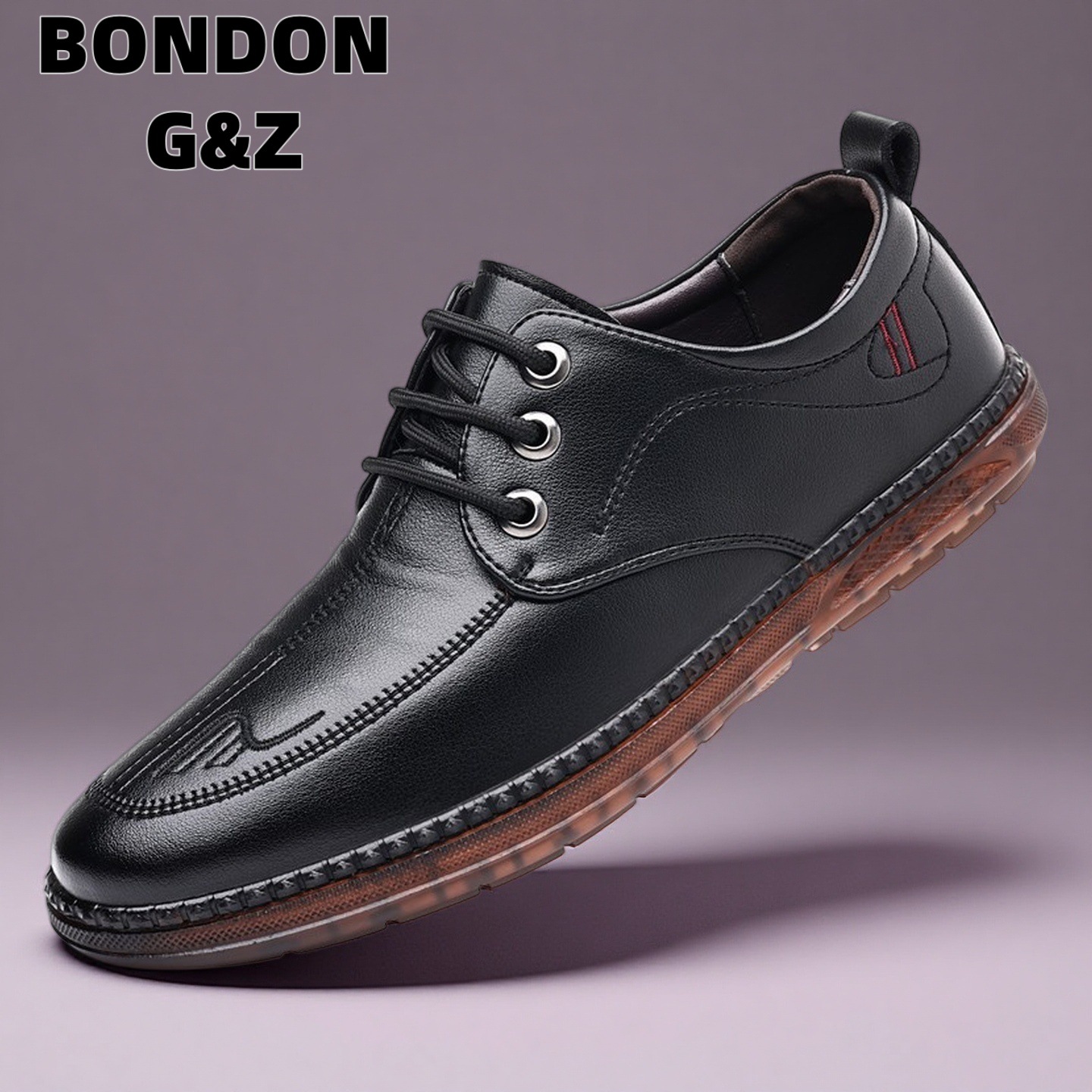 2026 New Men's Casual Leather Shoes, Soft Sole, Non-Slip Derby Shoes, Breathable and Comfortable for Middle-Aged Dads