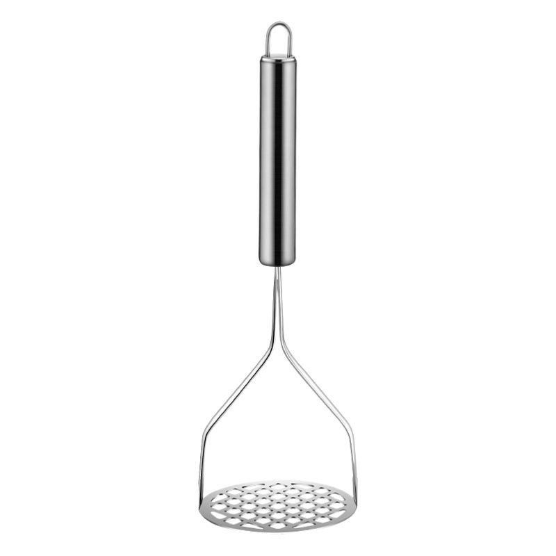 Stainless Steel Multifunctional Thickened Masher with Comfortable Handle, Manual Potato Masher for Purple Sweet Potato and Pumpkin Puree