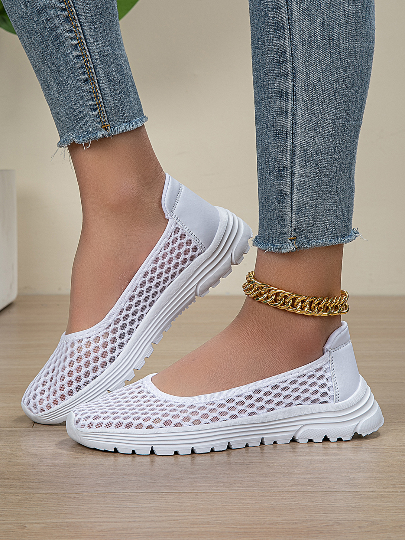 Summer Mesh Women's Walking Sandals, Slip-on Lazy Closed-toe Half-slippers For Men Women, Large Size, Comfortable And_vogvips.com