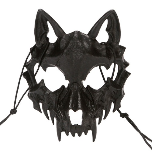 Cross-border Halloween Japanese cos two-dimensional mask dragon god tiger werewolf animal skeleton horror props wholesale