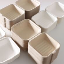 纸浆便当盒一次性蛋糕盒食品级汉堡包装盒可降解网红提拉米苏盒