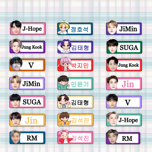 Korean boy group star BTS style peripheral BTS acrylic Min Yoongi Kim Taehyung brooch XZ-04