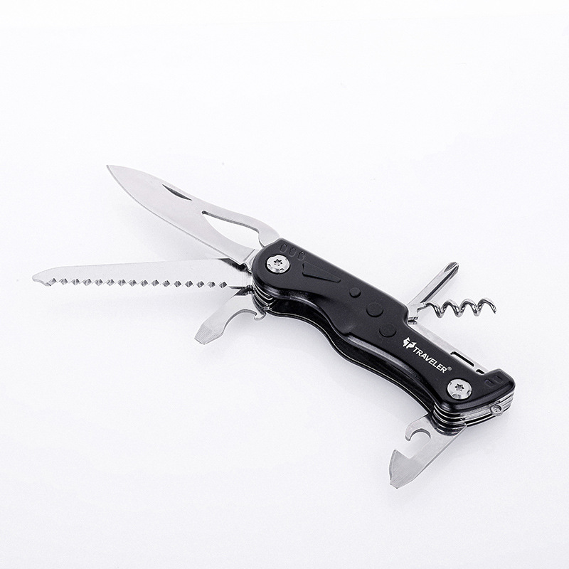 Traveler旅游者工具 PVC盒多功能小刀户外工具军刀折刀小刀跨境