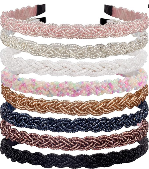 Estilo coreano con cuentas giro tejido diadema fina perla amplia diadema moda nuevo exquisito accesorios para el cabello tocado lote