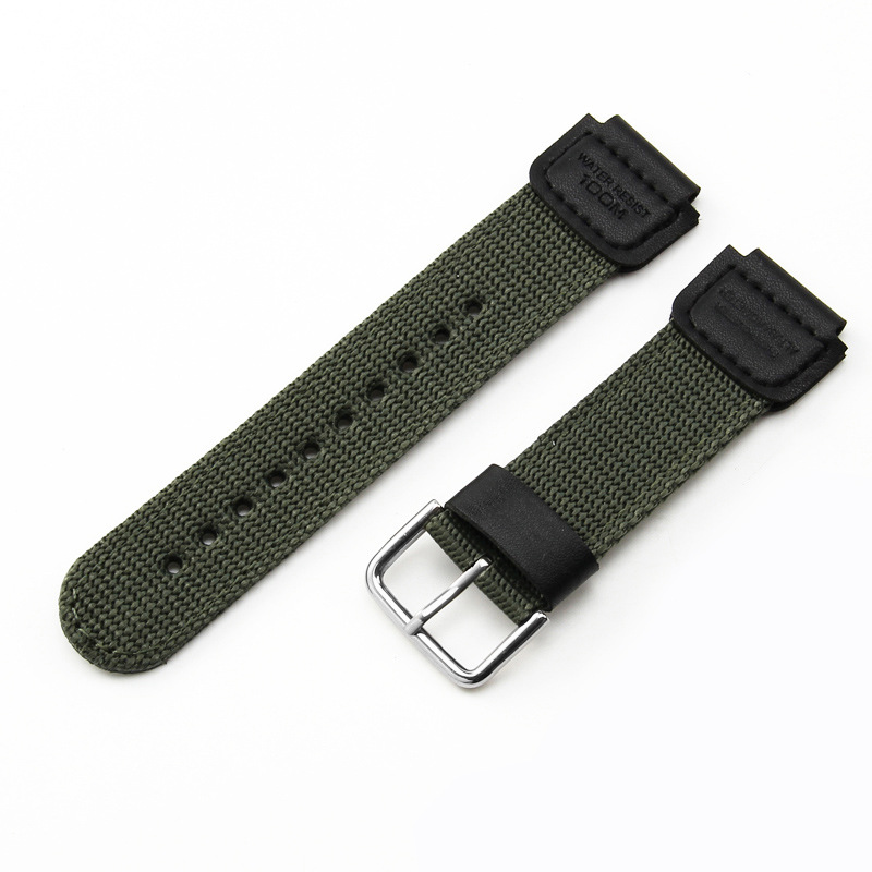 Adapted G Shock Nylon canvas strap AE-1200WH/SGW-300/AQ-S810W convex 18mm man 5