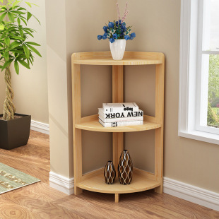 Solid Wood Corner Cabinet Corner Cabinet Corner Cabinet Triangle Cabinet Corner Storage Rack Floor-Standing Storage Cabinet Living Room Simple One Piece