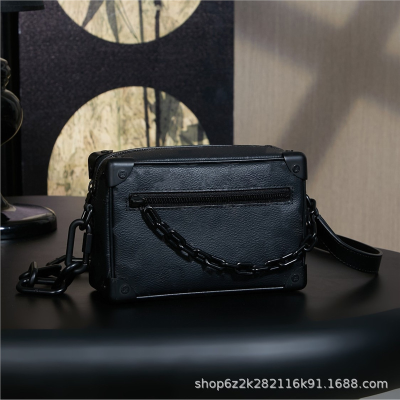 M&Lv Donkey High Version Men's Presbyopic Box Soft Trunk High Version Chain Crossbody Men's Bag