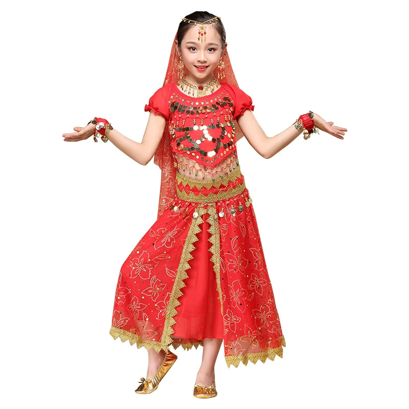 Костюмы belly dance Huayu, детские индийские сценические костюмы, костюмы Xinjiang, народные танцевальные костюмы