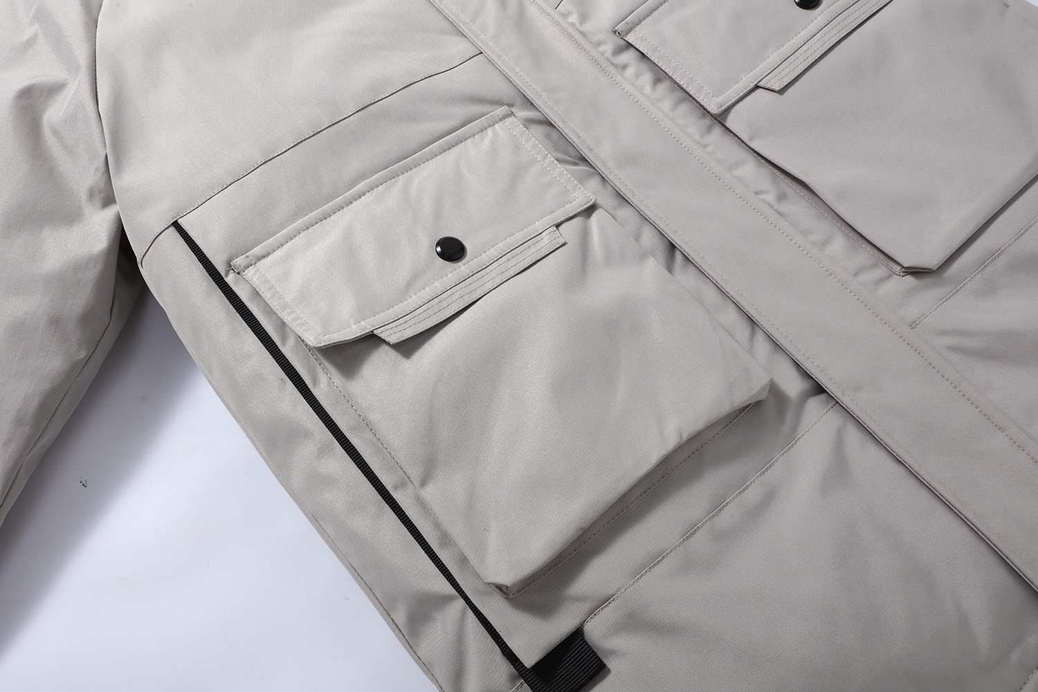 Men's thick loose trendy hooded mid to long style, 2023 autumn and winter new jacket, cotton jacket_voghion.com