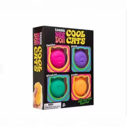 Cross-Border In-Stock Soft Cute Cat Mini Fingertip Toy Set Squeeze Fun