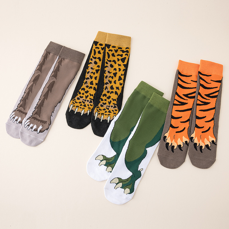 Cross-Border Popular Quirky Mid-Calf Socks, Animal Paw Socks, Fun Cartoon Men's Socks, Family Dress-Up Couple Socks Cross-Border Popular Quirky Mid-Calf Socks, Animal Paw Socks, Fun Cartoon Men's Socks, Family Dress-Up Couple Socks