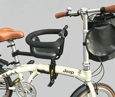 Mountain Bike Front-Mounted Child Seat, Baby Full-Enclosed Seat, Bicycle Baby Seat, Folding Bike Front Seat (Electric car child seat) - zo8-backrest-full-circle-quick-release-model