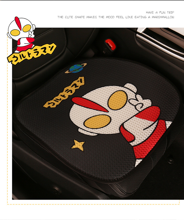 Cartoon car seat cushion four seasons universal half-pack seat cover cute ladies car three-piece rear single-piece seat cushion