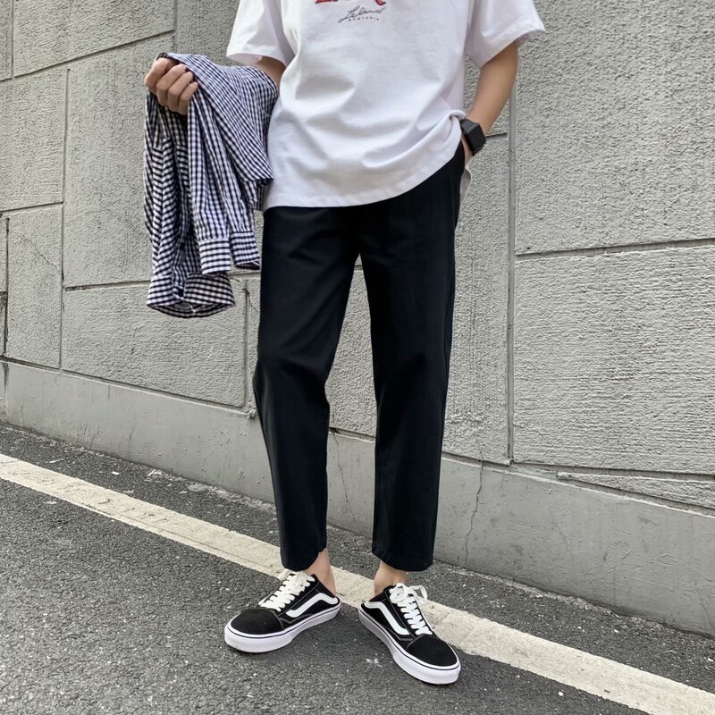 Summer New Color Workwear Trousers Men's Korean-style Student Loose Trendy Straight Pants Cropped Sports Trendy Brand Pants Summer New Color Workwear Trousers Men's Korean-style Student Loose Trendy Straight Pants Cropped Sports Trendy Brand Pants