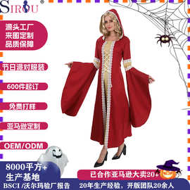 欧美宫廷服饰 cosplay中世纪舞台表演服演出服 万圣节连衣裙服装