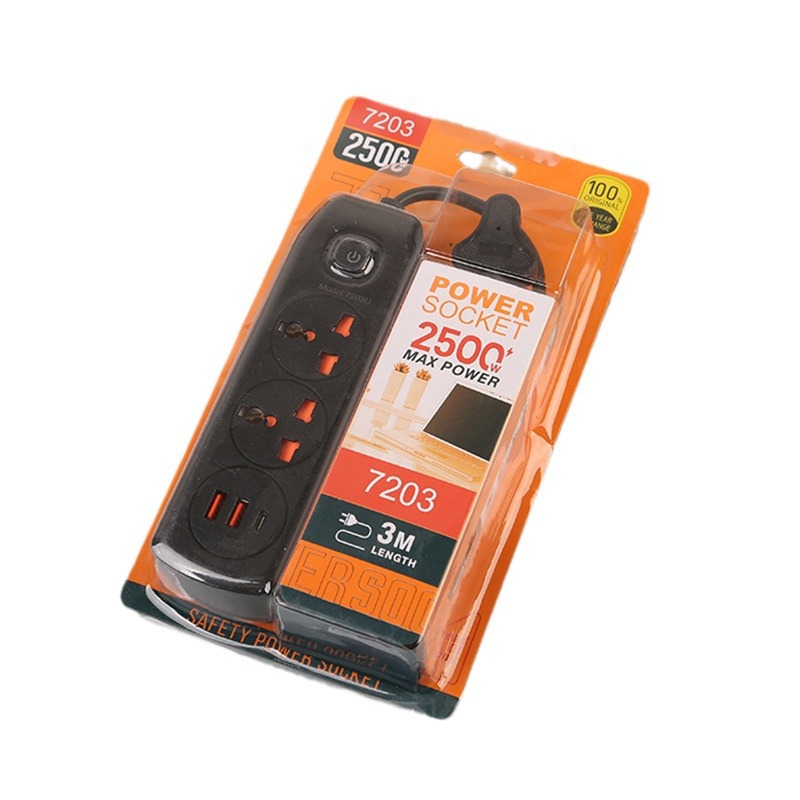 2USB + 1PD tarjeta de absorción empaquetado enchufe para niños a prueba de descargas eléctricas estándar británico estándar europeo estándar estadounidense Siria Turquía Emiratos Árabes Unidos