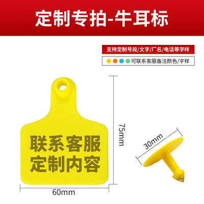Etiqueta de oreja de cerdo cría animal ganado Etiqueta de oreja placa de número letras láser TPU Etiqueta de oreja veterinaria animal ganado oveja Etiqueta de oreja