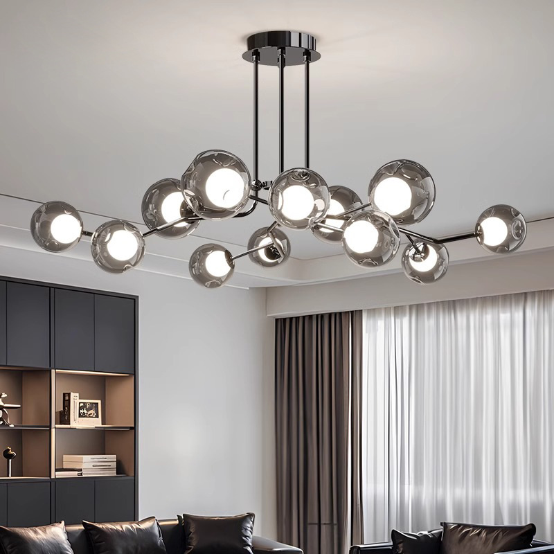 Candelabro de sala de estar moderno y simple 2025 nuevo estilo italiano luz de lujo de alta gama sala de dormitorio luz principal lámpara Zhongshan