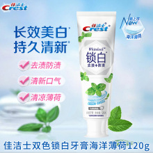 佳洁士锁白牙膏120g海洋薄荷开学好物长效美白清新口气牙膏批发